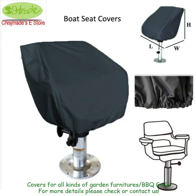 BOATY - Housse de siège de bateau imperméable d'extérieure de couleur noire - Housse de France