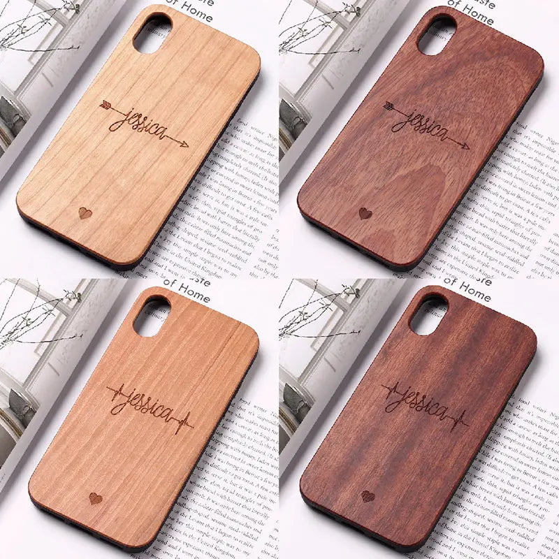 Coque Téléphone Bois Sculpté ATHENA