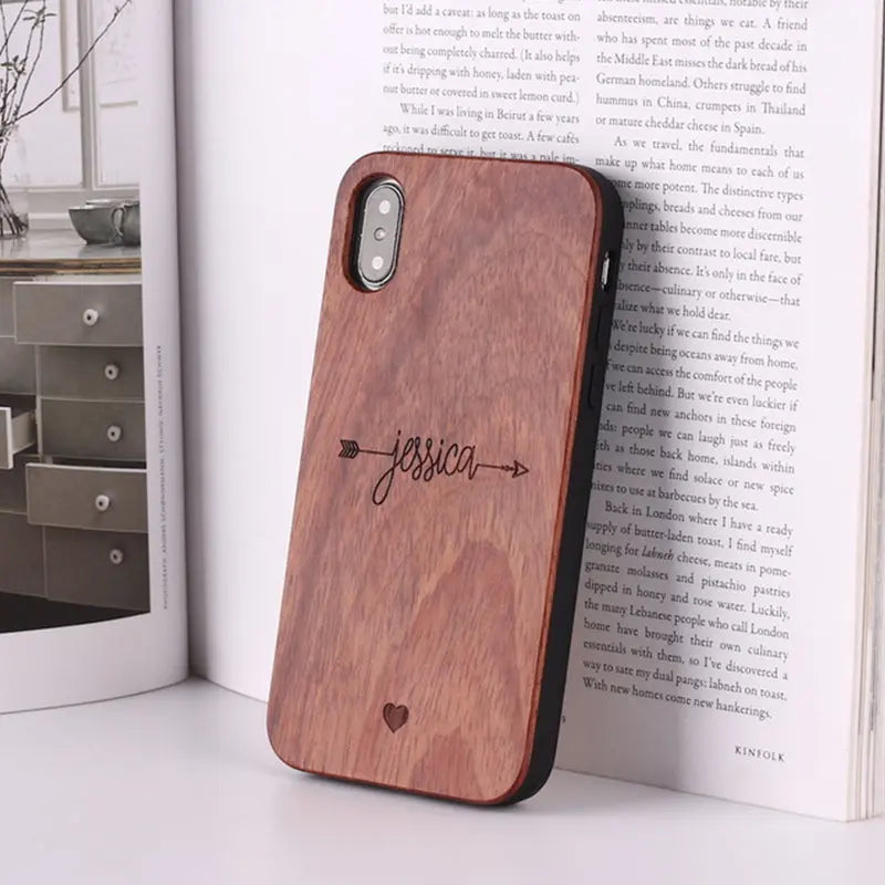 Coque Téléphone Bois Sculpté ATHENA Rosewood02-IPhone11Promax