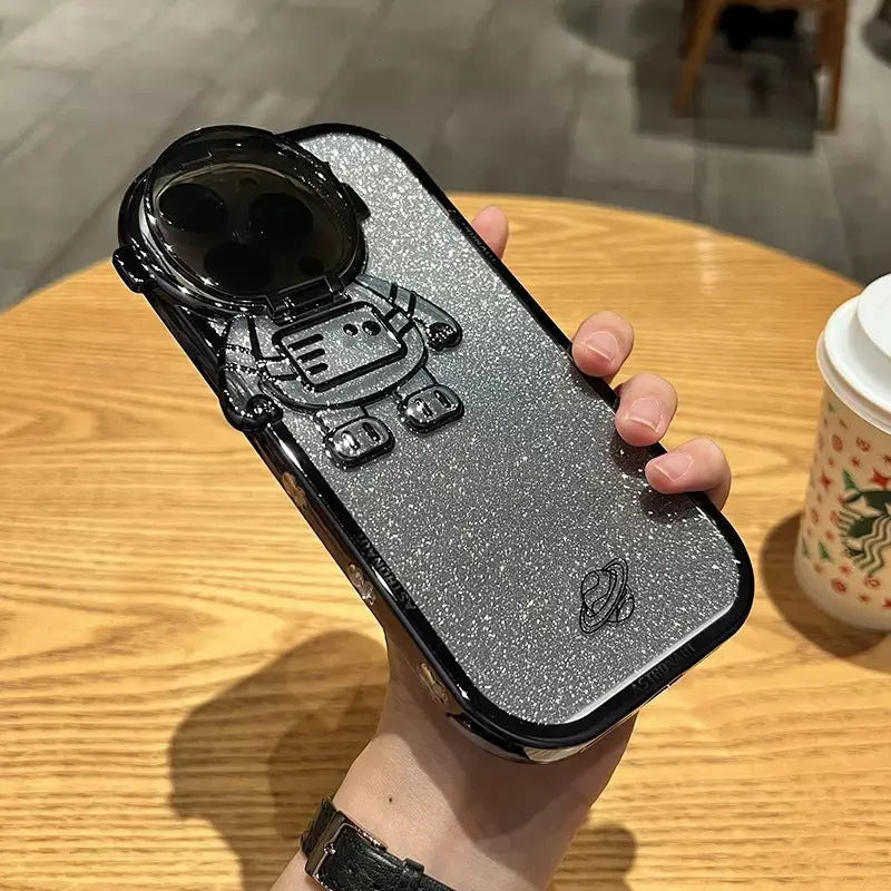 Coque Téléphone Brillante ASTRO Black Gradient-iPhone12