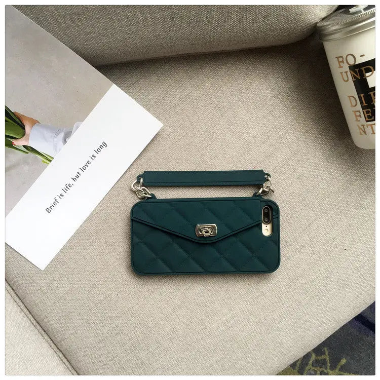 Coque Téléphone Chic FURENA Dark green-With card chain-iPhone12