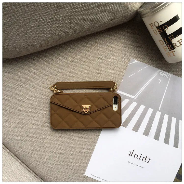 Coque Téléphone Chic FURENA Brown-With card chain-iPhone12pro