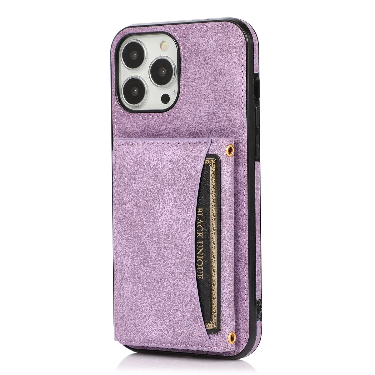 Coque Téléphone Cuir Anti-Choc TRIANA Purple-IPhone13