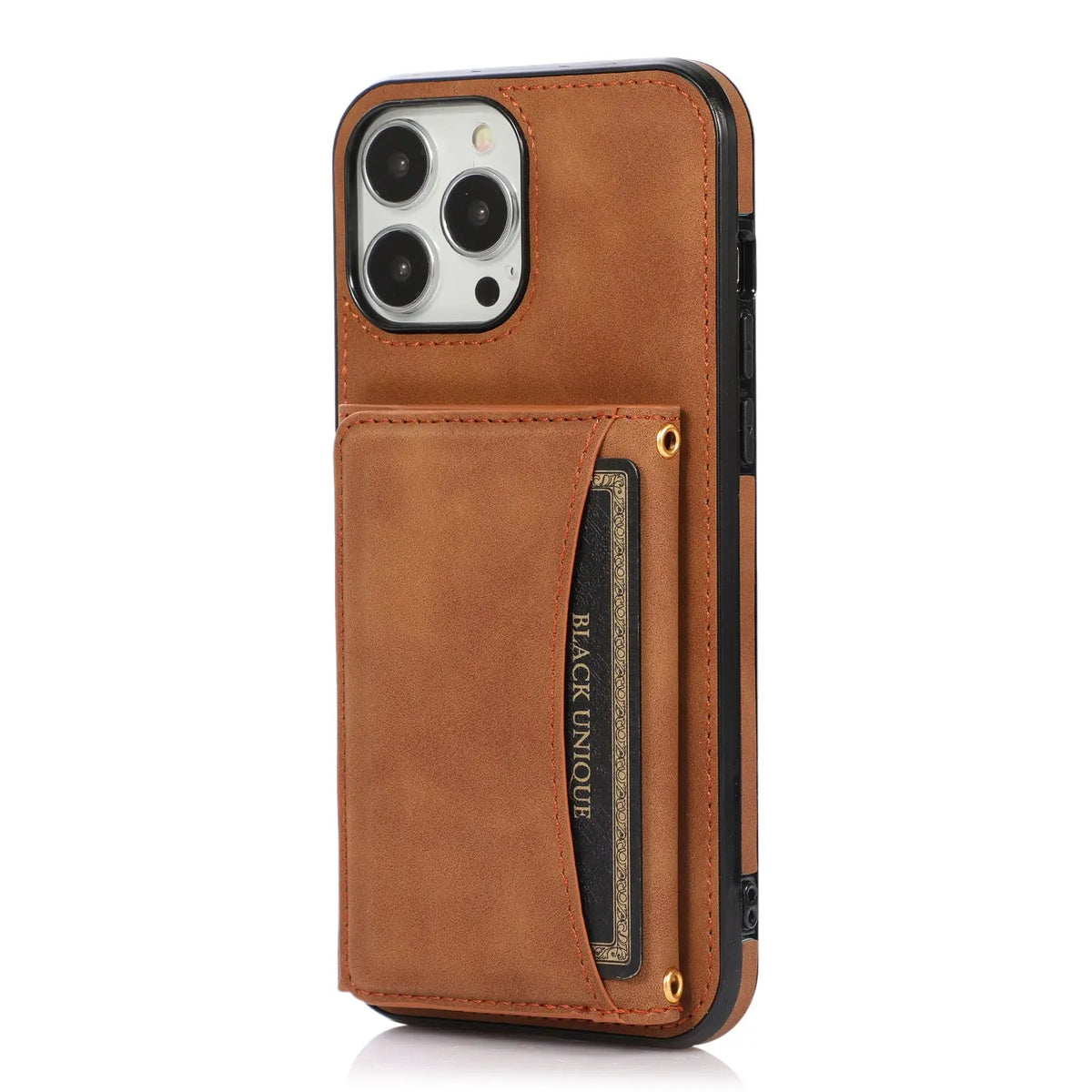 Coque Téléphone Cuir Anti-Choc TRIANA Brown-Iphone6 6sPlus