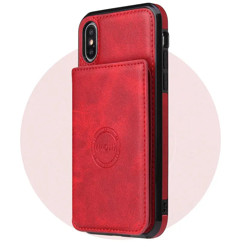 Coque Téléphone Cuir Unisexe SOMELUX Red-IPhone11Pro