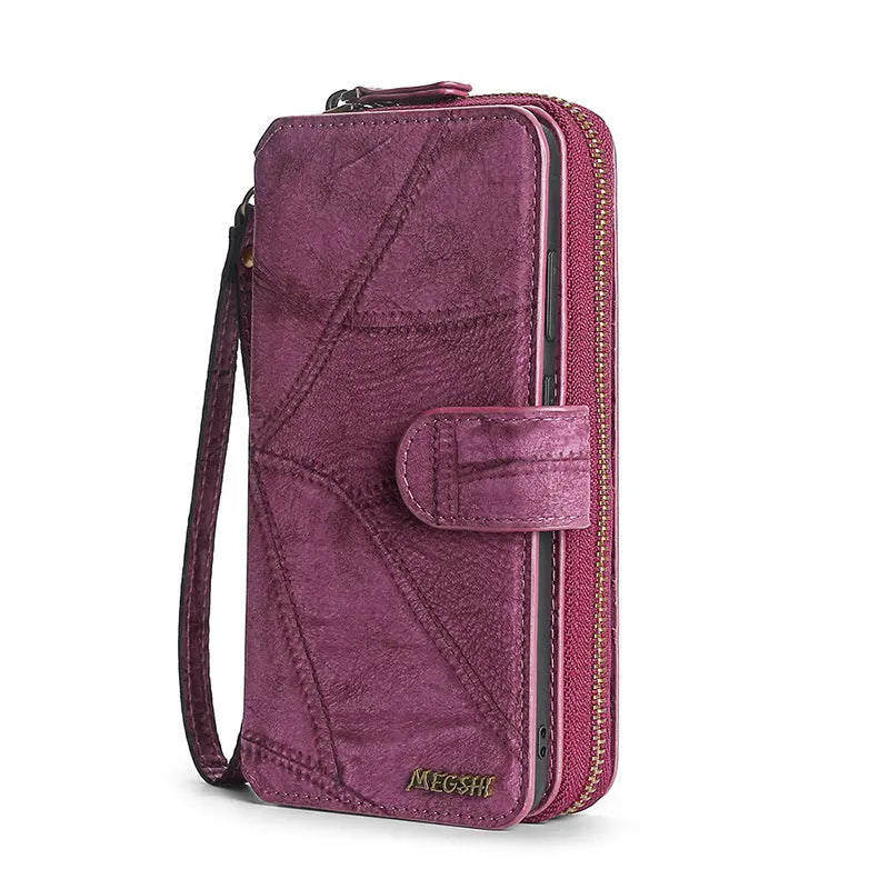 Coque Téléphone Cuir ZARNOX Wine red-A51 4G
