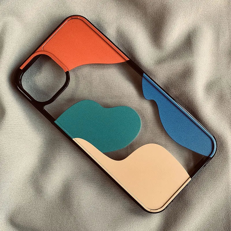 Coque Téléphone Géométrique MODIKO Black-IPhone13pro