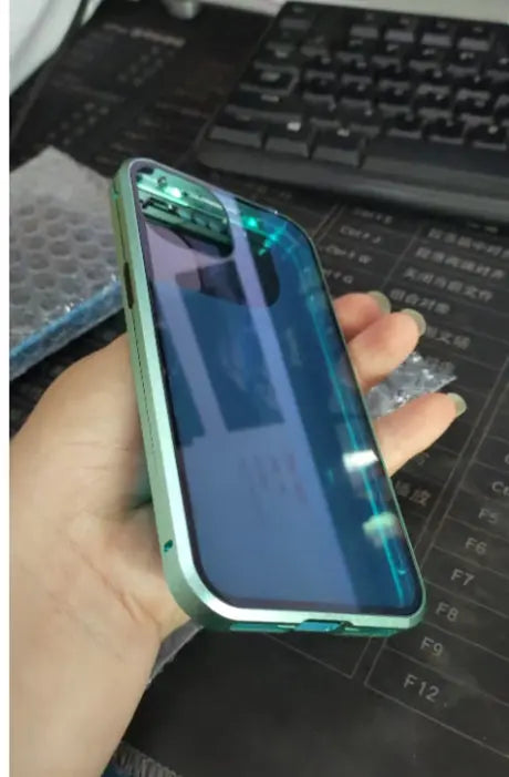 Coque Téléphone Magnétique Intimité SECURIX Green-IPhone15Promax