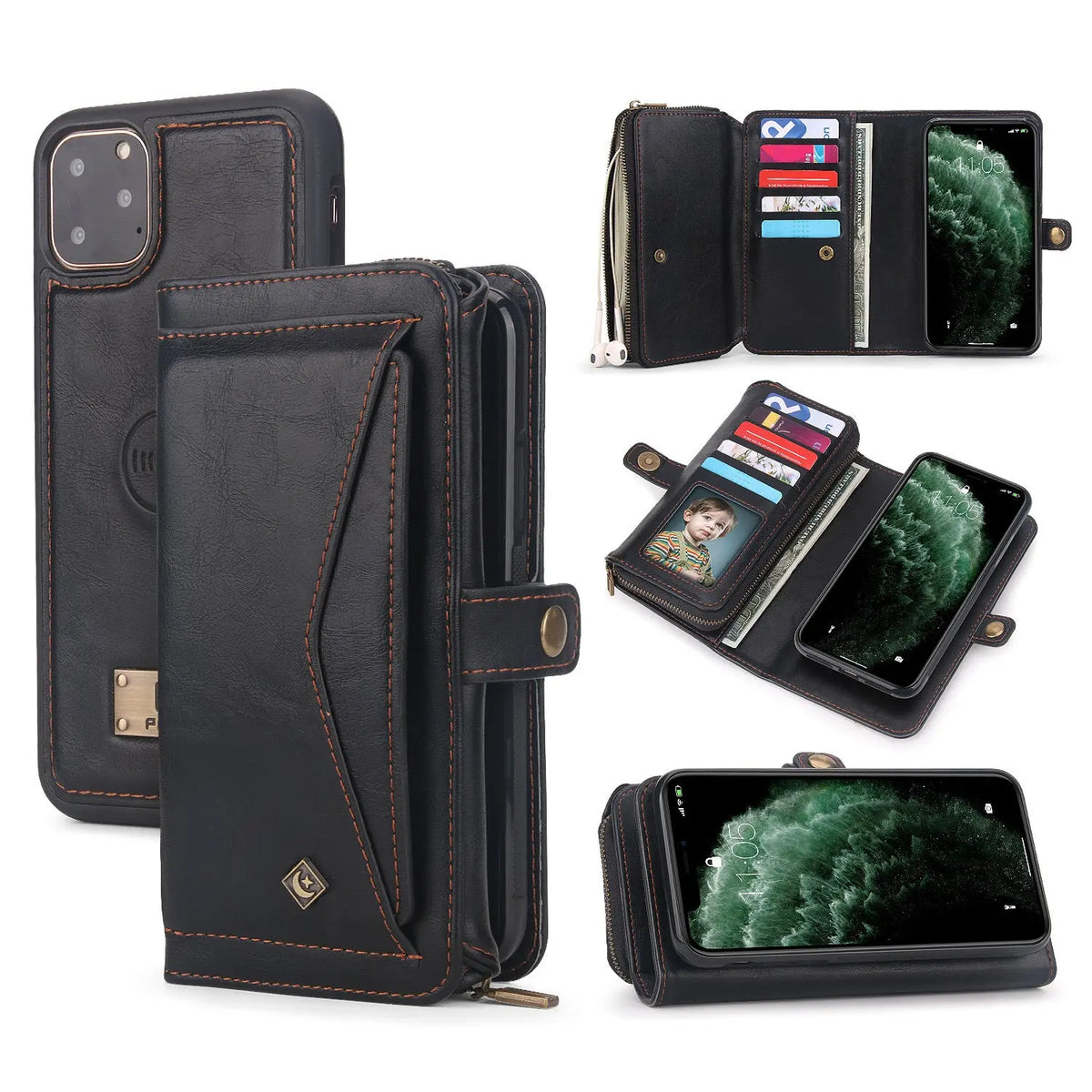 Coque Téléphone Magnétique ZORLO Black-Iphone7/8