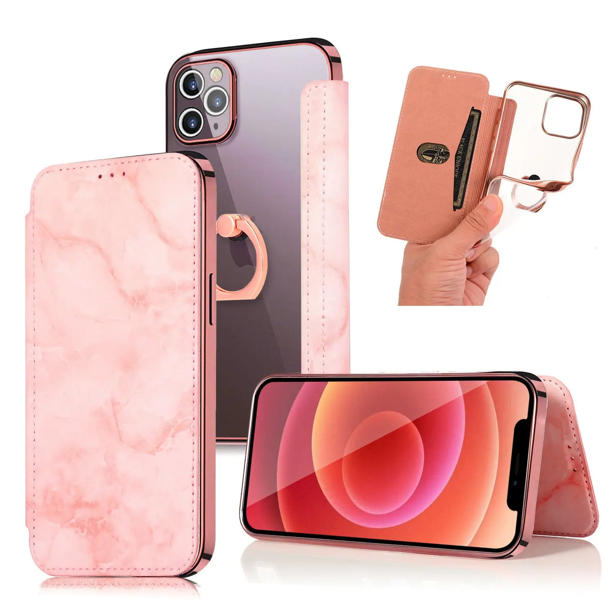 Coque Téléphone Marbre Elegance LYX Rose Gold-iPhone6/6S