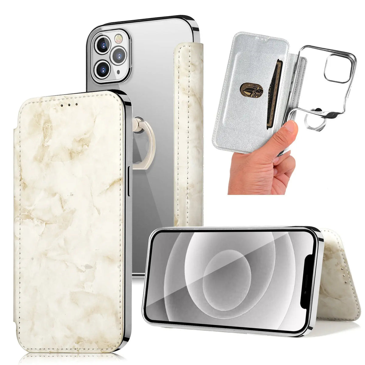 Coque Téléphone Marbre Elegance LYX Silver-Samsung Note20