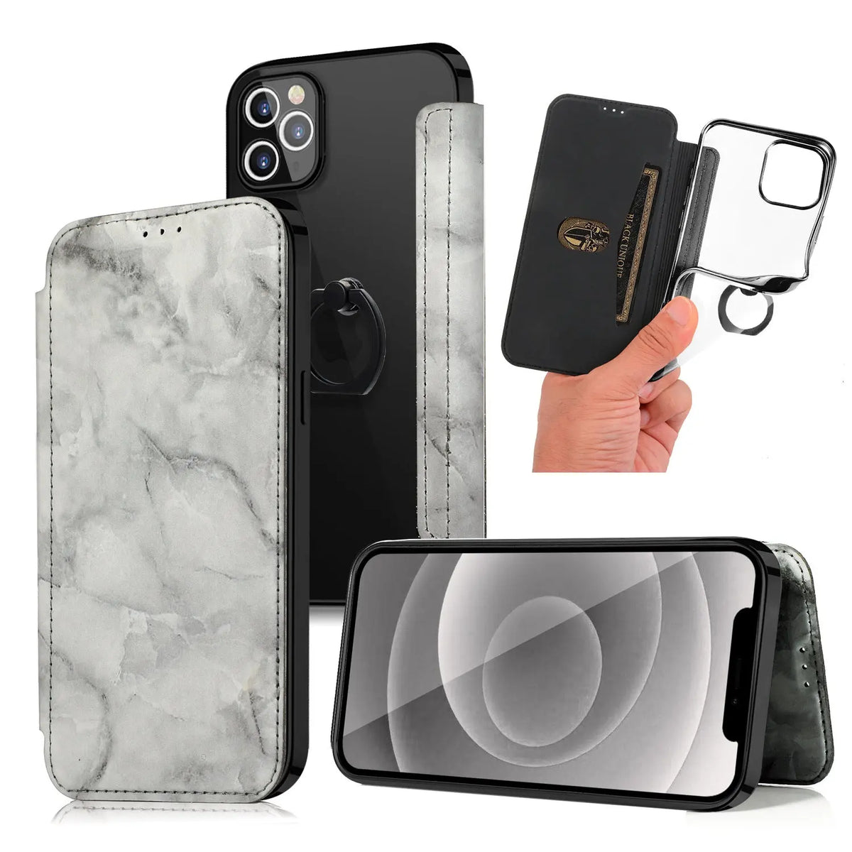 Coque Téléphone Marbre Elegance LYX Black-Samsung S10