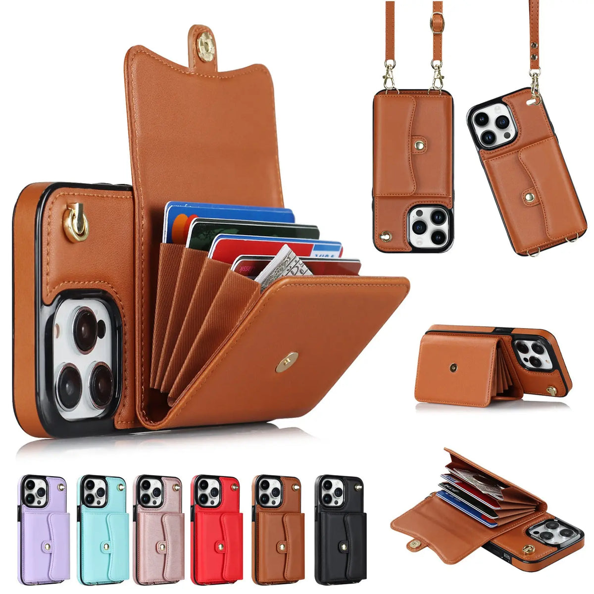 Coque Téléphone Multi-fonction NAPLI Brown-12