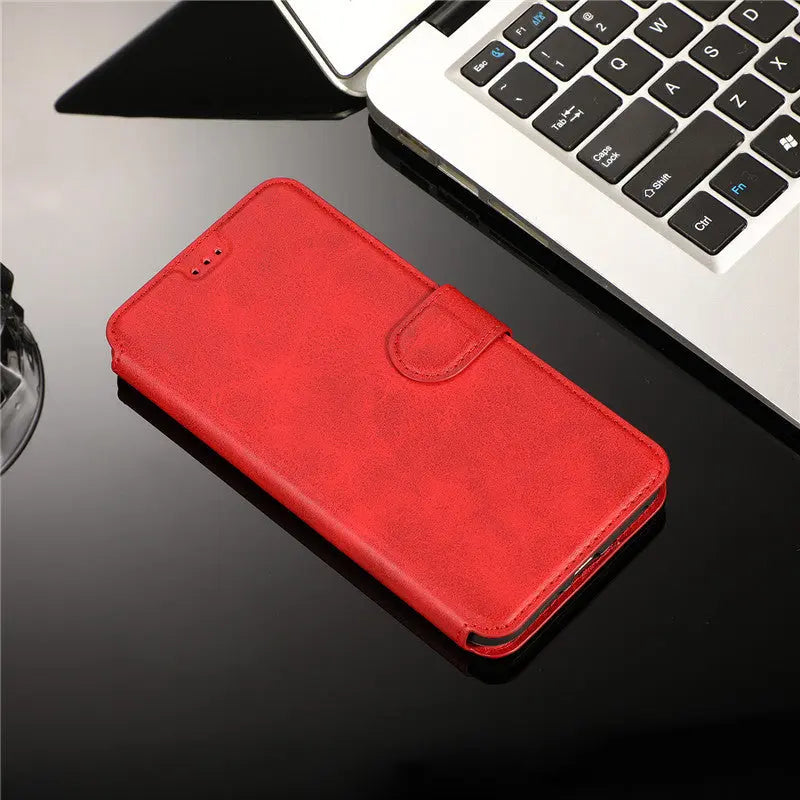 Coque Téléphone Portefeuille CALIDO Red-iPhone8