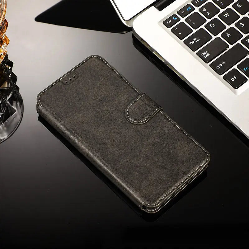 Coque Téléphone Portefeuille CALIDO Black-IPhone 11