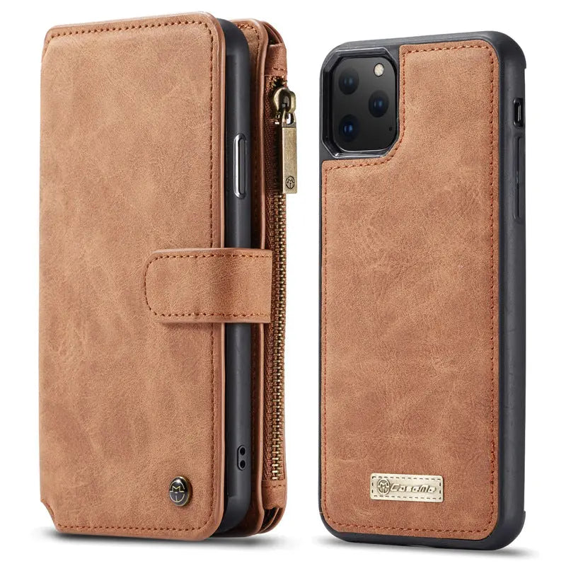Coque Téléphone Portefeuille S8 ZARLUX Brown-IPhoneX XS