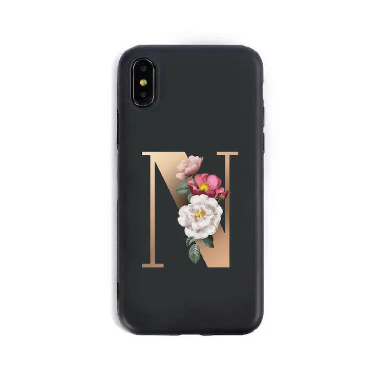 Coque de Téléphone Alphabet Fleuris ZYRA N-XR