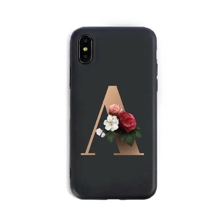 Coque de Téléphone Alphabet Fleuris ZYRA A-X XS