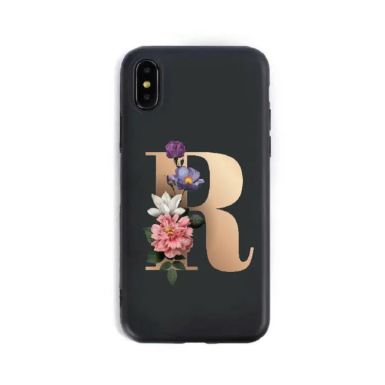 Coque de Téléphone Alphabet Fleuris ZYRA R-XR