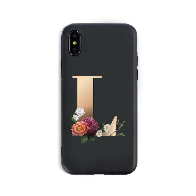 Coque de Téléphone Alphabet Fleuris ZYRA L-X XS