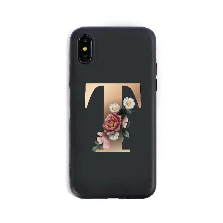 Coque de Téléphone Alphabet Fleuris ZYRA T-X XS