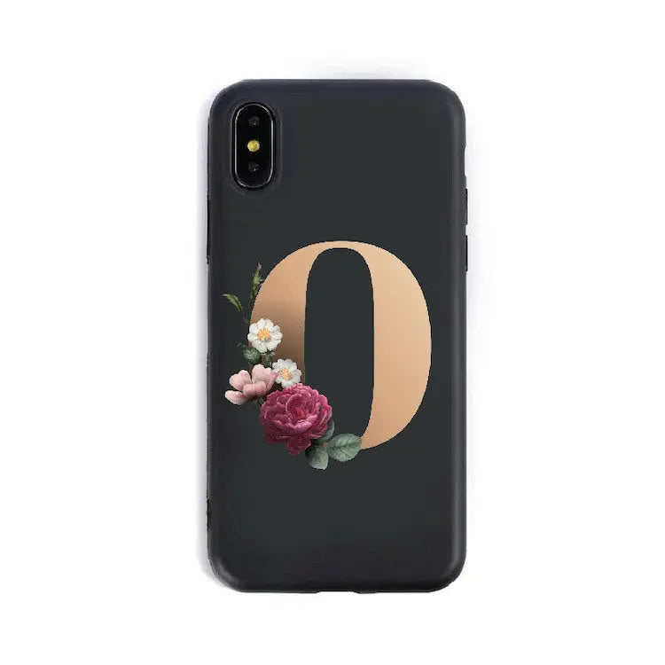 Coque de Téléphone Alphabet Fleuris ZYRA O-6 6S
