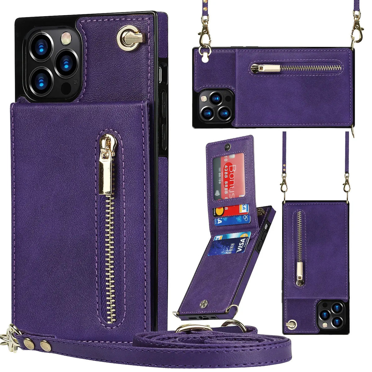 Coque de Téléphone Cuir Élégant ZLARA Purple-Note9