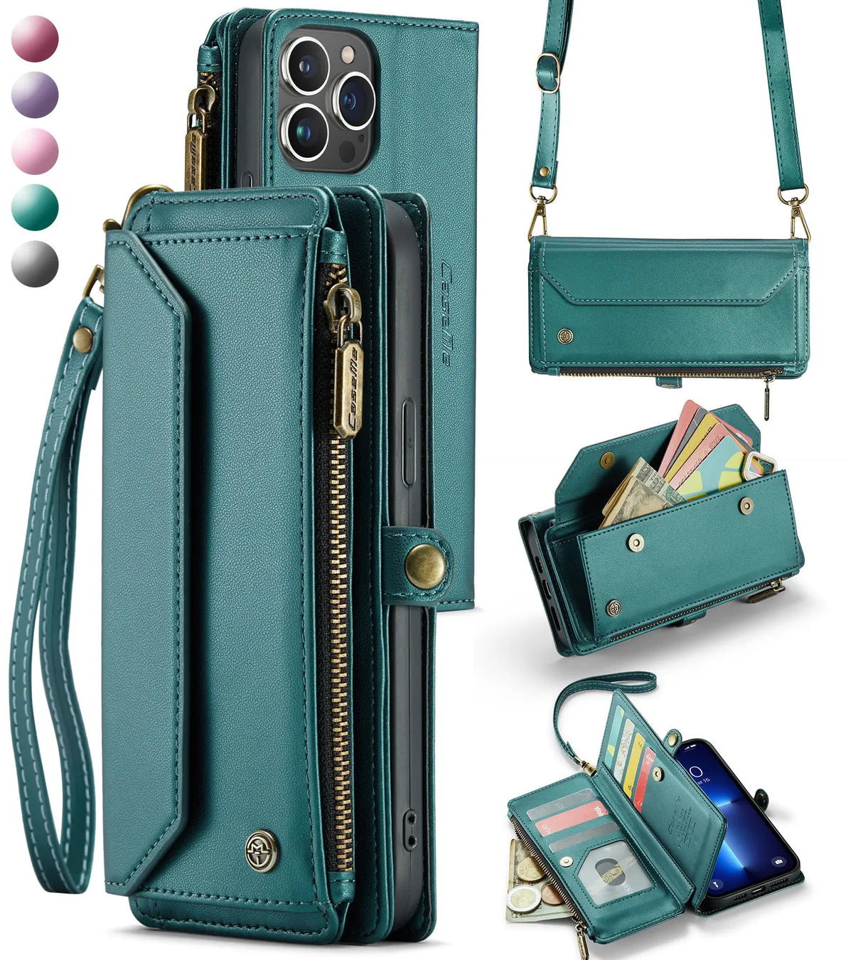 Coque de Téléphone Cuir Étui ZOKAR Green-Galaxy S23