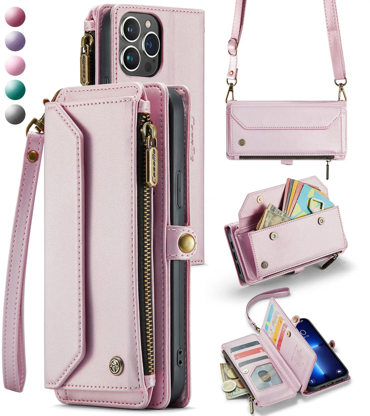 Coque de Téléphone Cuir Étui ZOKAR Pink-Galaxy S23