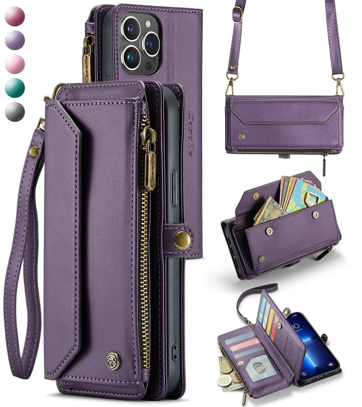 Coque de Téléphone Cuir Étui ZOKAR Purple-Galaxy S10 PLUS