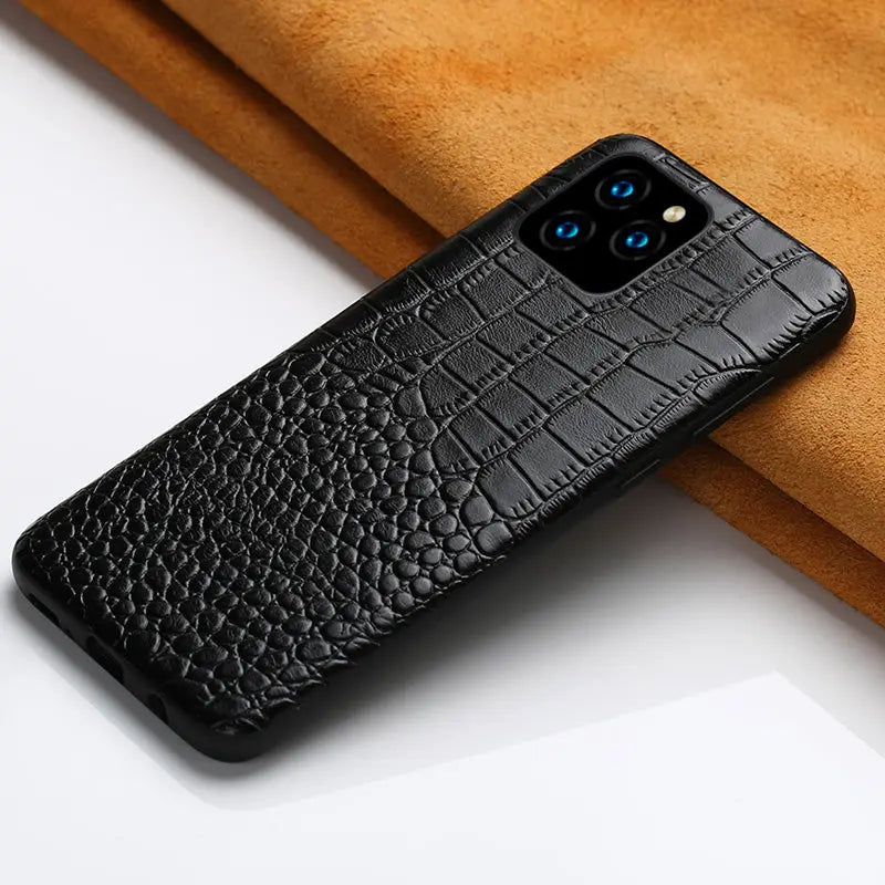 Coque de Téléphone Cuir Luxe TALYON Black-iPhone8 plus