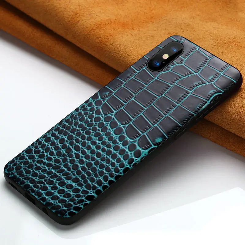 Coque de Téléphone Cuir Luxe TALYON Blue-iPhone7 plus