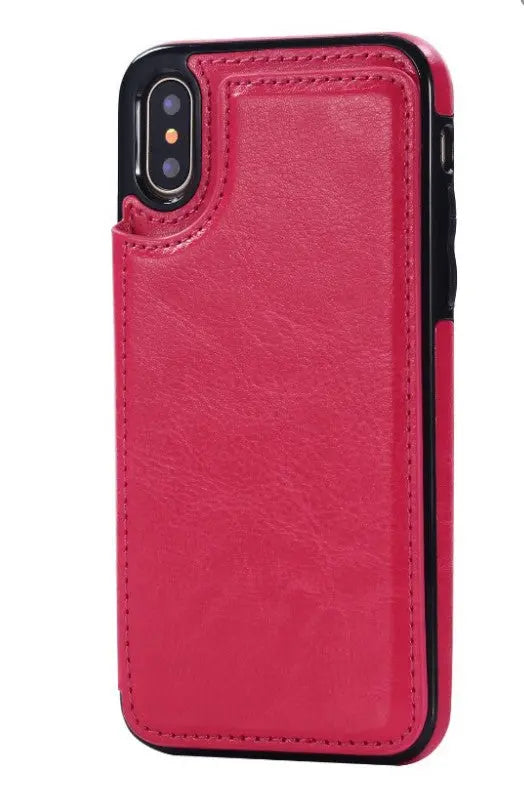 Coque de Téléphone Cuir Protectrix Rose red-Samsungnote8