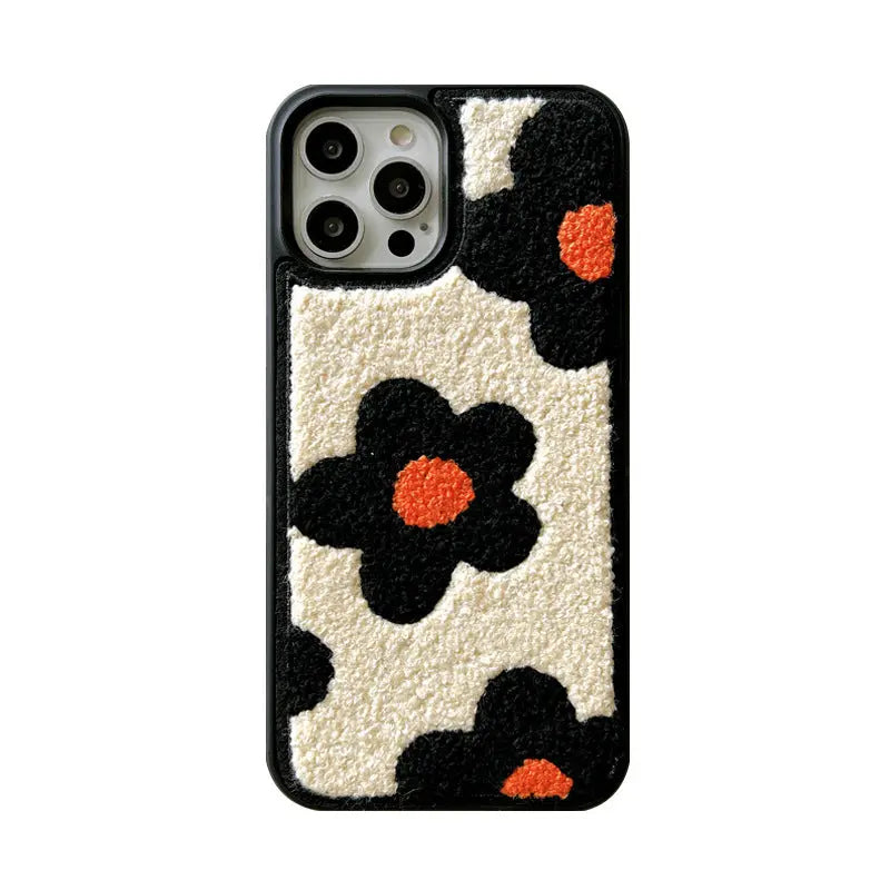 Coque de Téléphone Fleurie PLUSHY Orange core-Iphone13