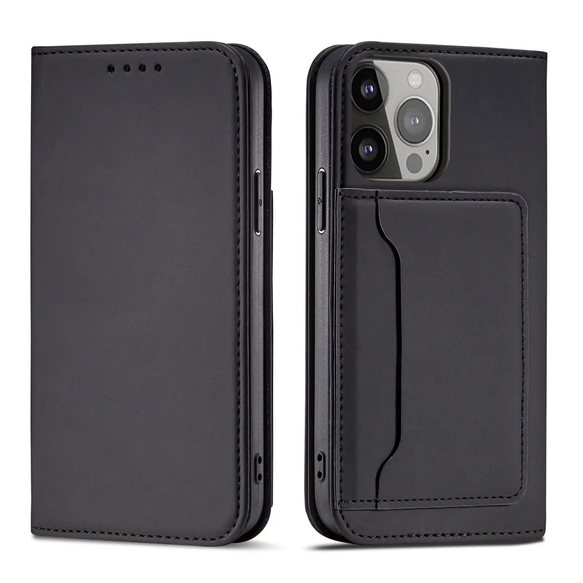 Coque de Téléphone Flip Business GARNO Black-IPhone XS