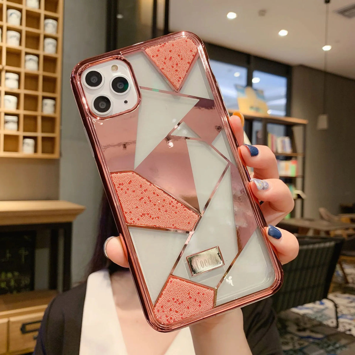 Coque de Téléphone Luxe Diamant ILIOR Pink-iPhoneXR