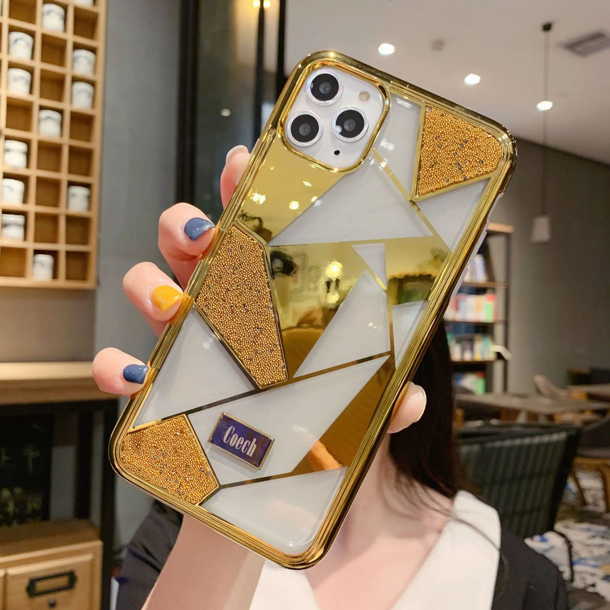 Coque de Téléphone Luxe Diamant ILIOR Gold-iPhoneXSmax