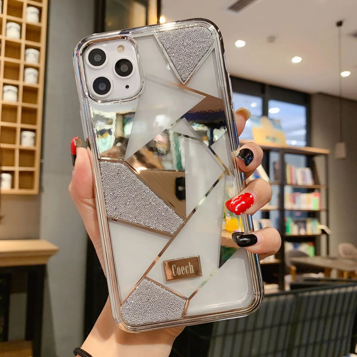 Coque de Téléphone Luxe Diamant ILIOR White-iphone12/12pro