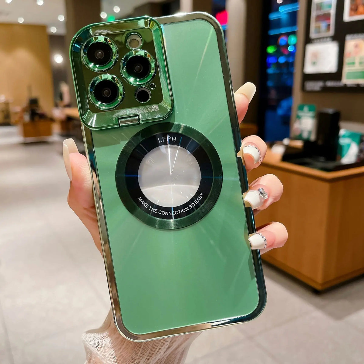 Coque de Téléphone Magnétique EISTELA Green-IPhone12ProMax
