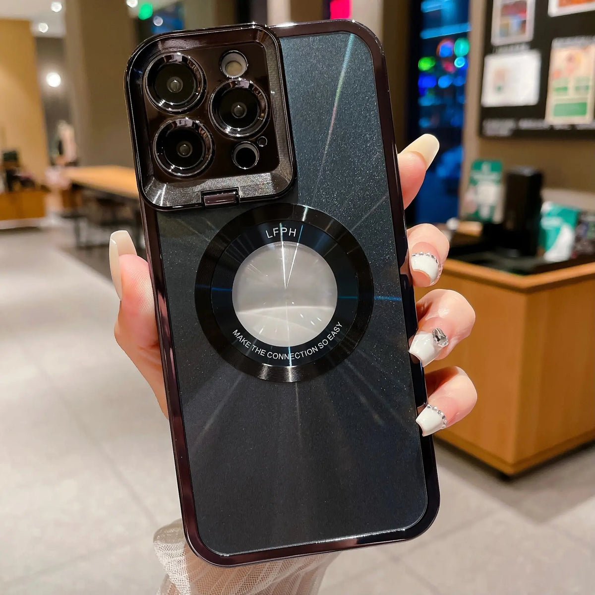 Coque de Téléphone Magnétique EISTELA Black-IPhone13