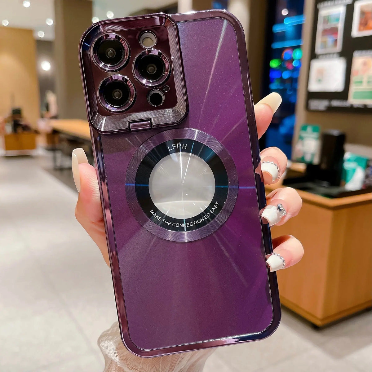 Coque de Téléphone Magnétique EISTELA Purple-IPhone12Pro