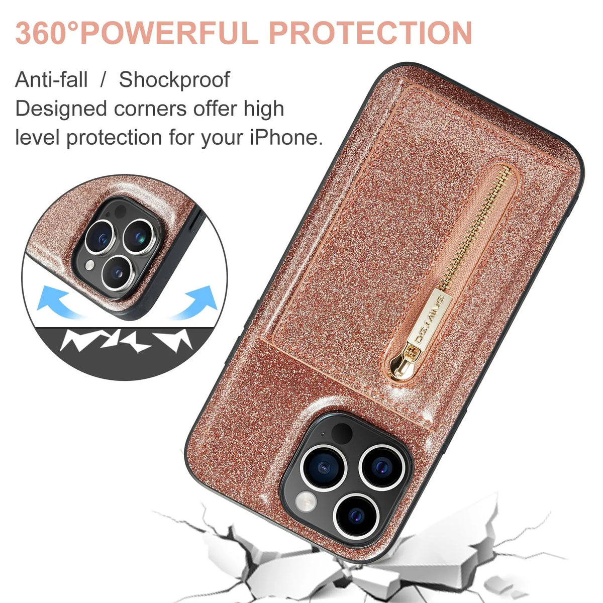 Coque de Téléphone Magnetique Lambskin LUNAR