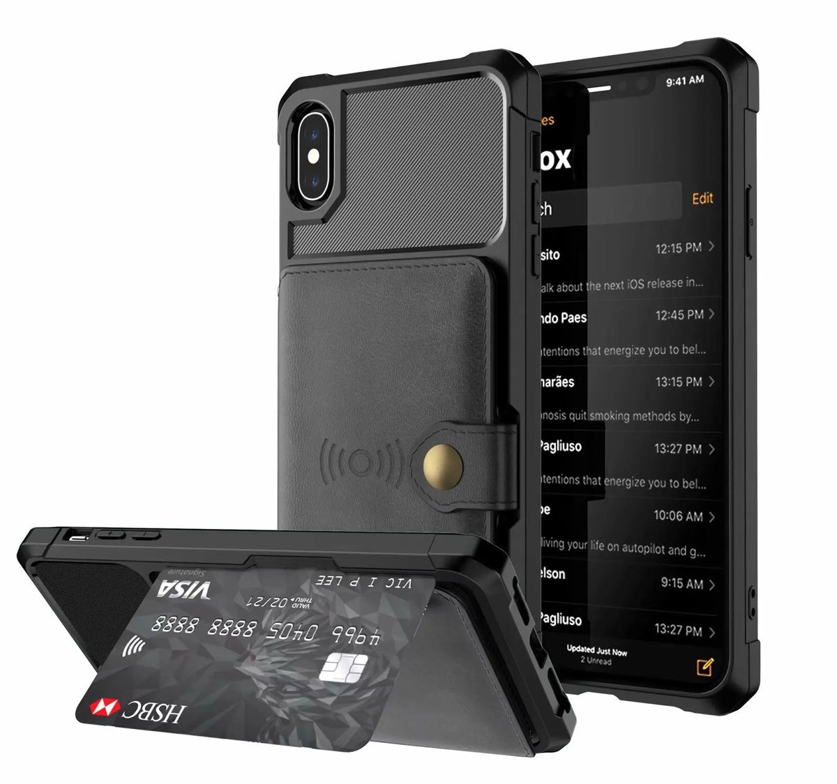 Coque de Téléphone Magnétique PROTEX black-IphoneX Xs