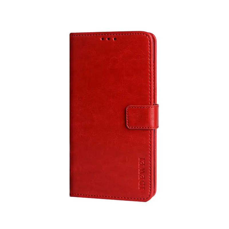 Coque de Téléphone Portefeuille HAWO麻 Red-Huawei P40 Lite
