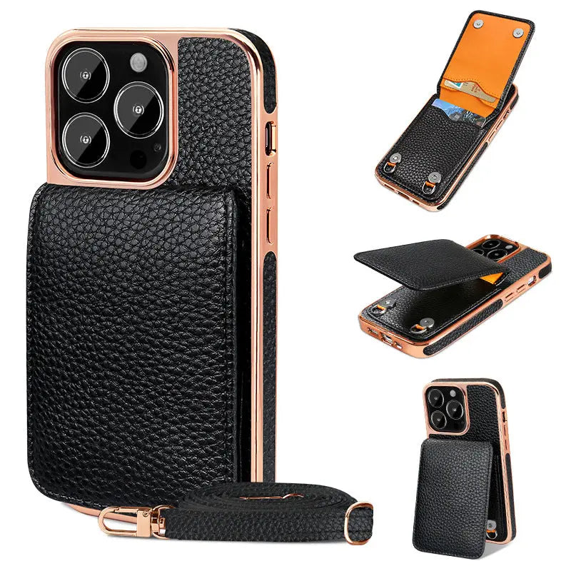 Coque de Téléphone Portefeuille LUCI Black-IPhone13