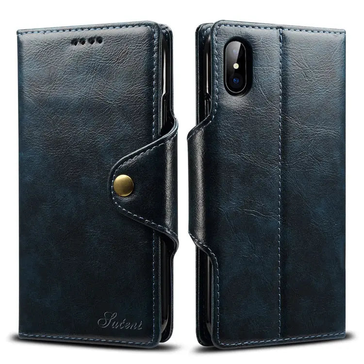 Coque de Téléphone Portefeuille NAVIO Blue-iPhoneX