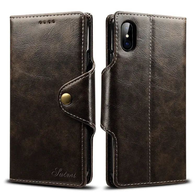 Coque de Téléphone Portefeuille NAVIO Black-iPhoneX