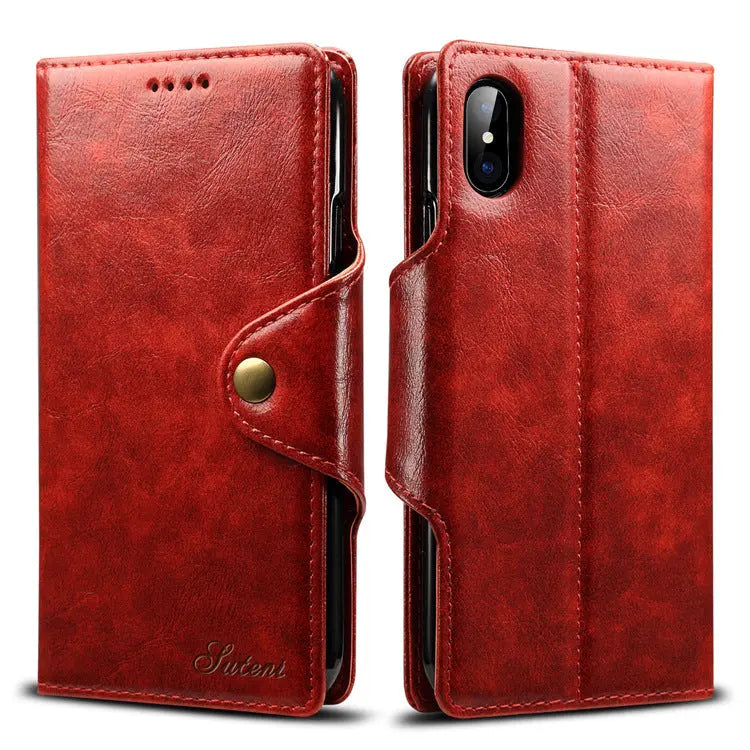 Coque de Téléphone Portefeuille NAVIO Red-iPhoneX