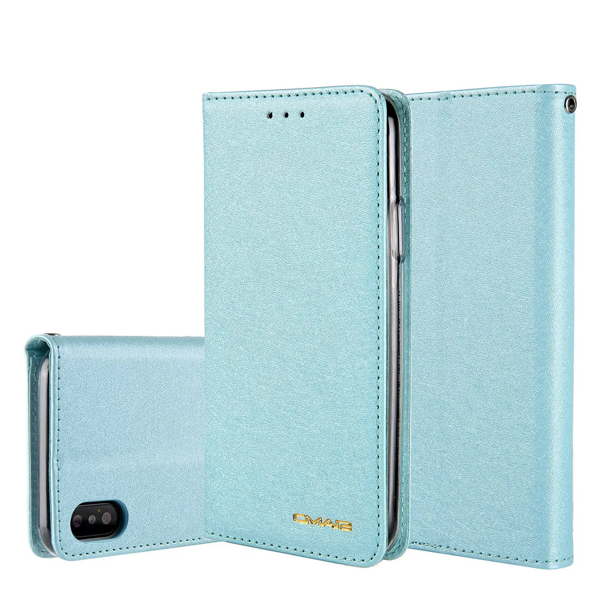 Coque de Téléphone Style Flip PU OLENA Blue-iPhoneX