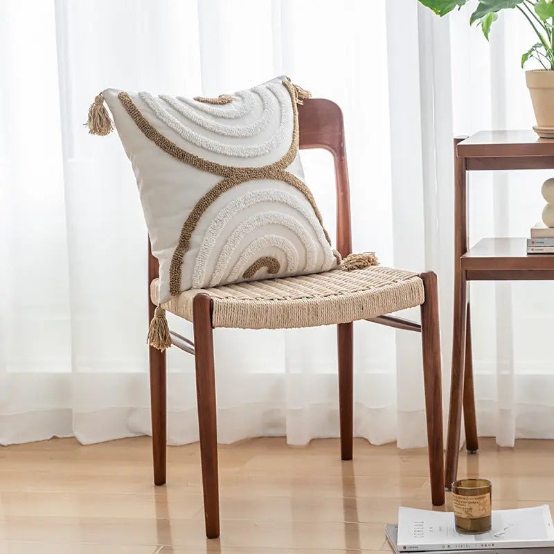 Coussin Canapé Bohème GEOHUS Khaki Semicircle Pillowcase-30x50cm